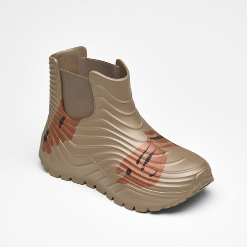 Eolo Lichen - Taupe Metal Patterned