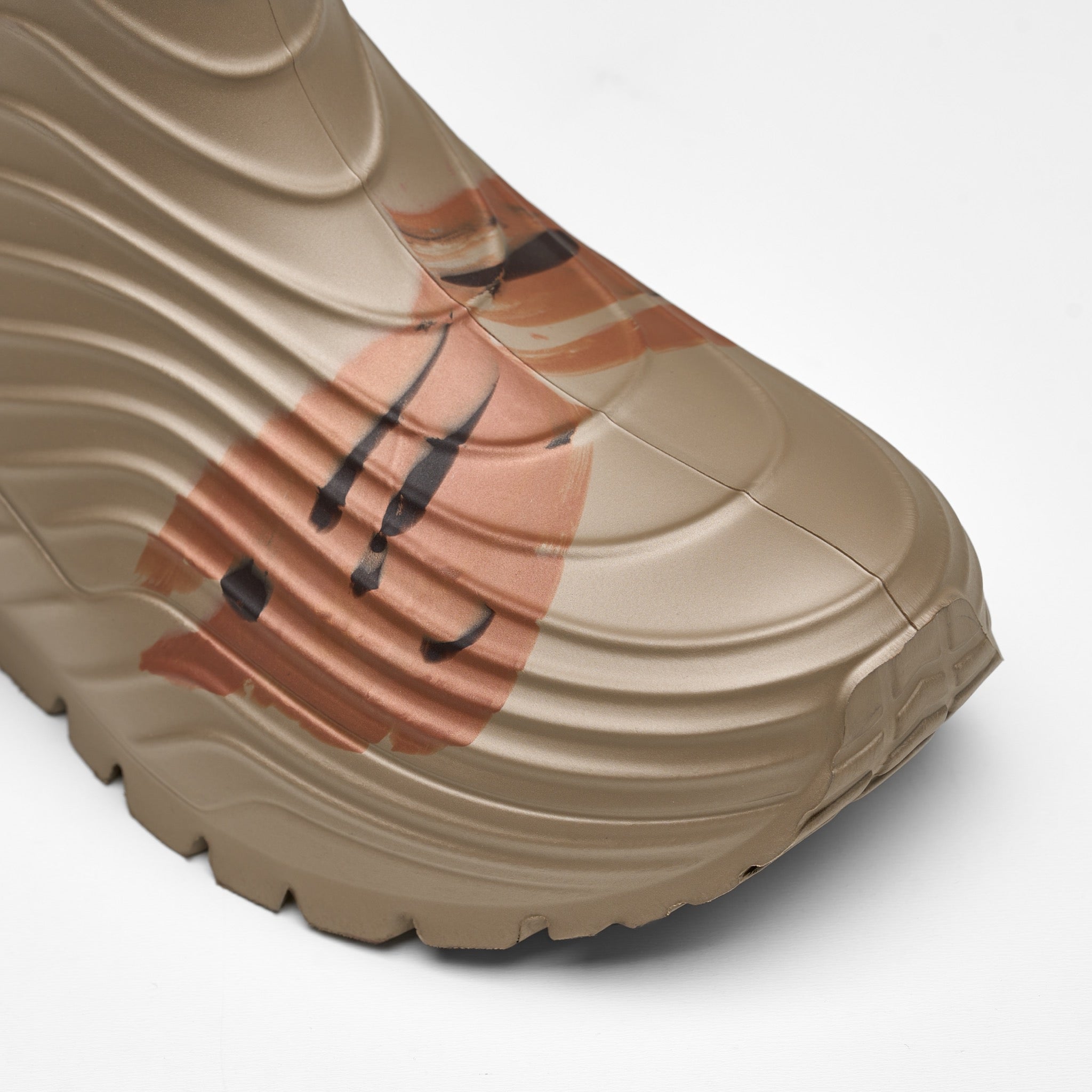 Eolo Lichen - Taupe Metal Patterned